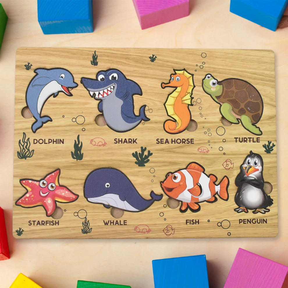 Wooden Puzzle Learning Board
