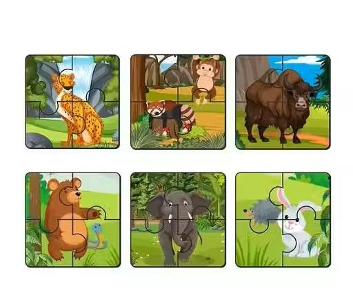 Wooden Premium Wild Animal Puzzles for Kids