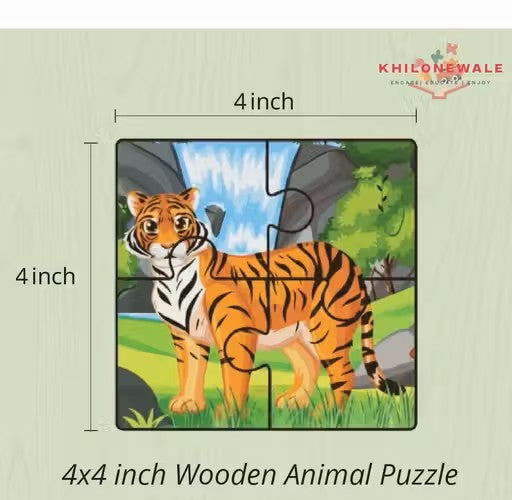 Wooden Premium Wild Animal Puzzles for Kids