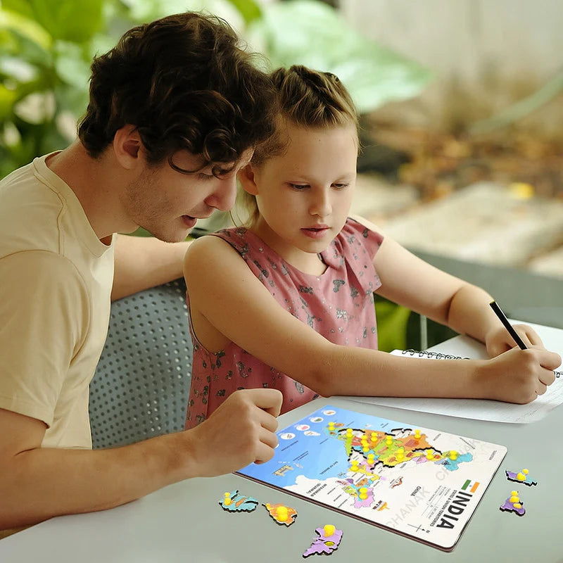 India Map Wooden Puzzle