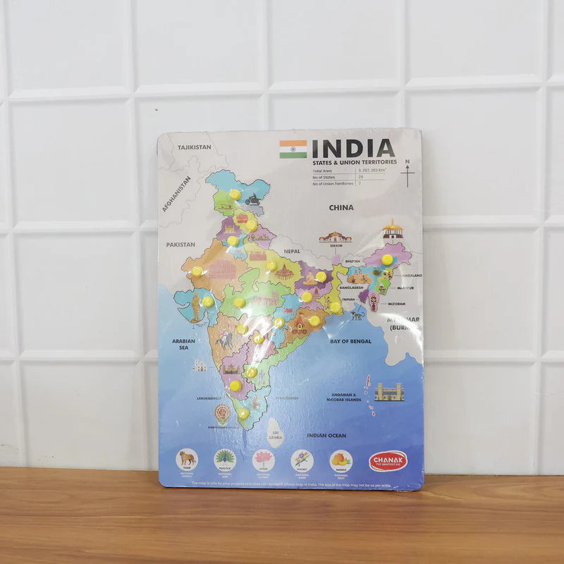India Map Wooden Puzzle