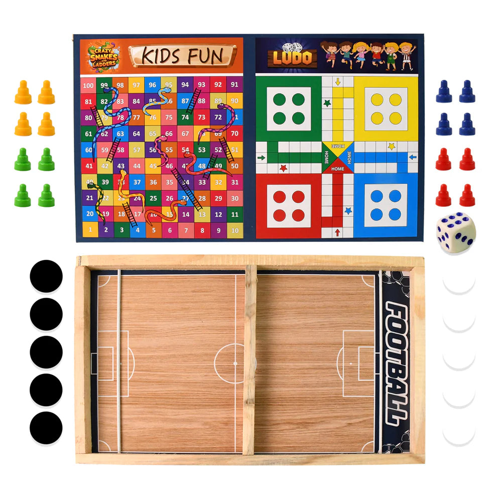 Wooden Ludo, Snakes & Ladders