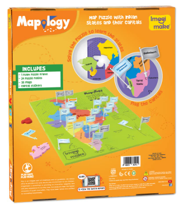 Mapology India with State Capitals